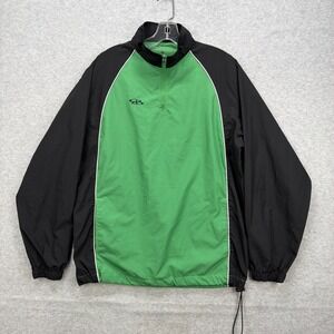 Boombah 1/4 Zip Jacket Mens XL Green Black Sports Golf Baseball Windbreaker